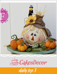 Scarecrow Fall Cake 