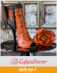 Copper lace boots