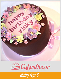 Girly Chocolate Birthday Cake