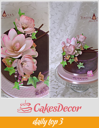 Flower cake & ganache
