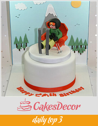 Skiiers 50th Birthday Cake