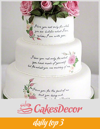 Literary themed wedding cake