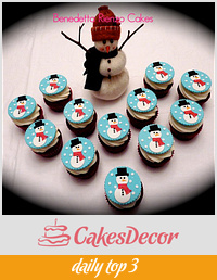 Happy Little Snowmen Cupcakes