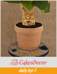 Mandrake Plant Cake Harry Potter