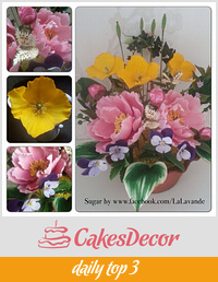 Hand crafted Sugar Flower Arrangement