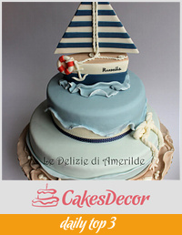 sailing boat cake