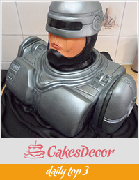 Robocop bust cake