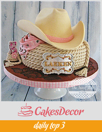 Cowboy hat & buckle cake
