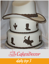 Cowboy & Bull Riding Groom's Cake