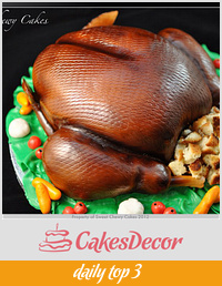 Thanksgiving Turkey Cake. 