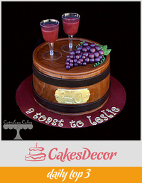 Wine Barrel Cake 