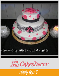 Black, White, & Pink Cake