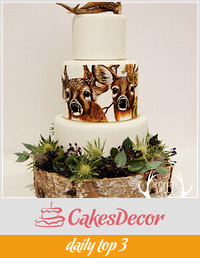 White-tailed Deer Wedding Cake 