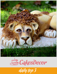 Dreamy lion cake