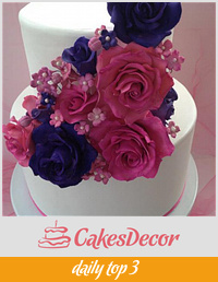 Pink & Purple Cascading Roses