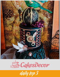 Steampunk Vineyard Wedding Cake