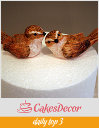 Sparrow cake toppers