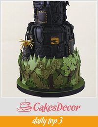 Alien and Predator Wedding Cake