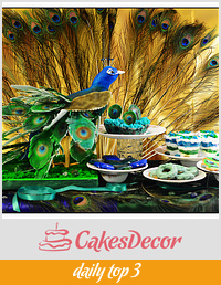 PDCA Caker Buddies Dessert Table Collaboration - Peacock