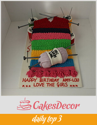 Knitted Scarf Cake!
