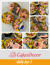 my  handpainted POP ART  cupcakes xxx i adore 