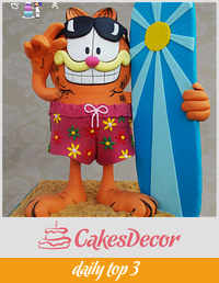 "Garfield Gravity Cake" Height 50 cm