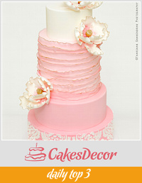 {Soft Pink Blush} Wedding Cake