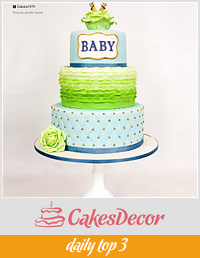 Peter Rabbit Baby Shower Cake Featured in Cake Central Magazine