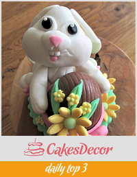 Fondant Cake Topper Sweet Easter Collaboration - Eastern Bunny