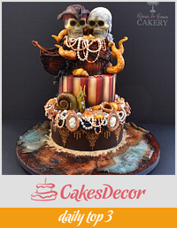 Dead pirates wedding cake!
