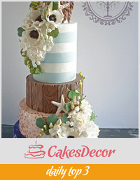 Elegant Nautical Wedding Cake