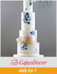 Handpainted wedding cake 