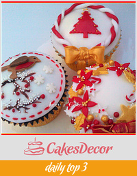 Vintage Christmas Cupcakes