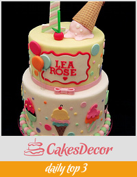 Ice cream and balloon cake
