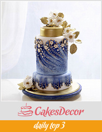 A blue cake