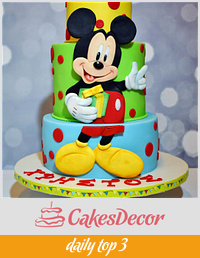 Mickey Mouse birthday cake. 