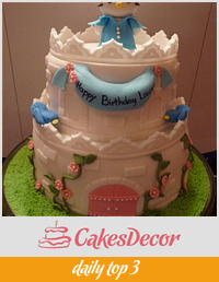 Hello Kitty Castle Cake
