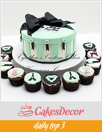 Paris theme cake