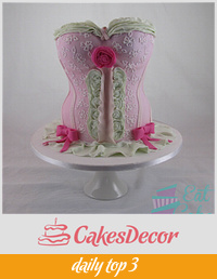 Corset Cake for Breast Cancer Foundation