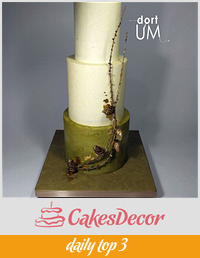 Wedding cake in forest