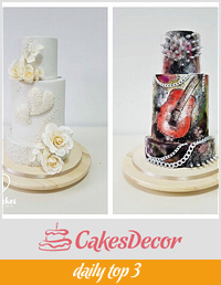 2-sided wedding cake