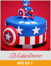 Captain America Cake and Cookies