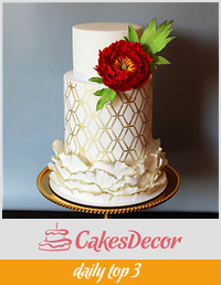 Geometric wedding cake