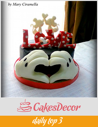 Minnie e Mickey love cake- San Valentine Disney