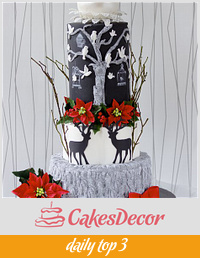 Bells, Bows and Birds Holiday Wedding - Cake Central Volume 4 Issue 12 