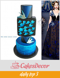 Beauty in blue and black couture cakers international collaboration 2018