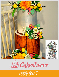 Country style wedding cake