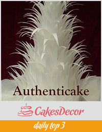5 tier Feathers created with rice paper 