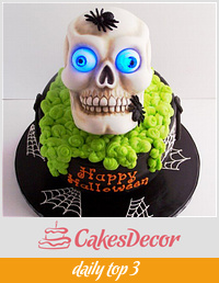 Glow in the Dark Skull Cake