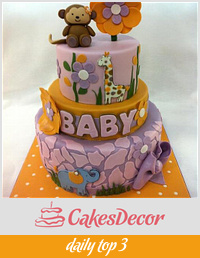 Jacana Nursery Themed Baby Shower Cake